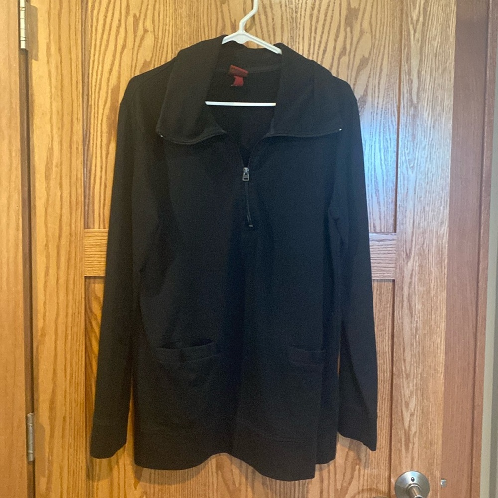 Merona Black Quarter Zip Top